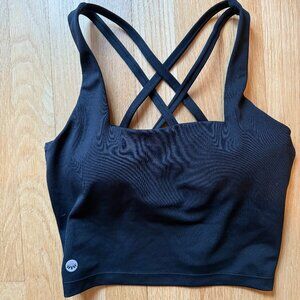Senita Athletics Black Strappy Sports Tank Top